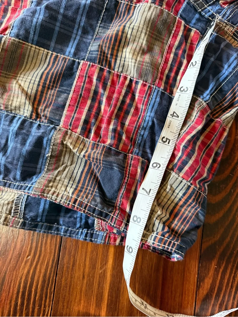 Men's Plaid Swim Shorts - Blue & Red